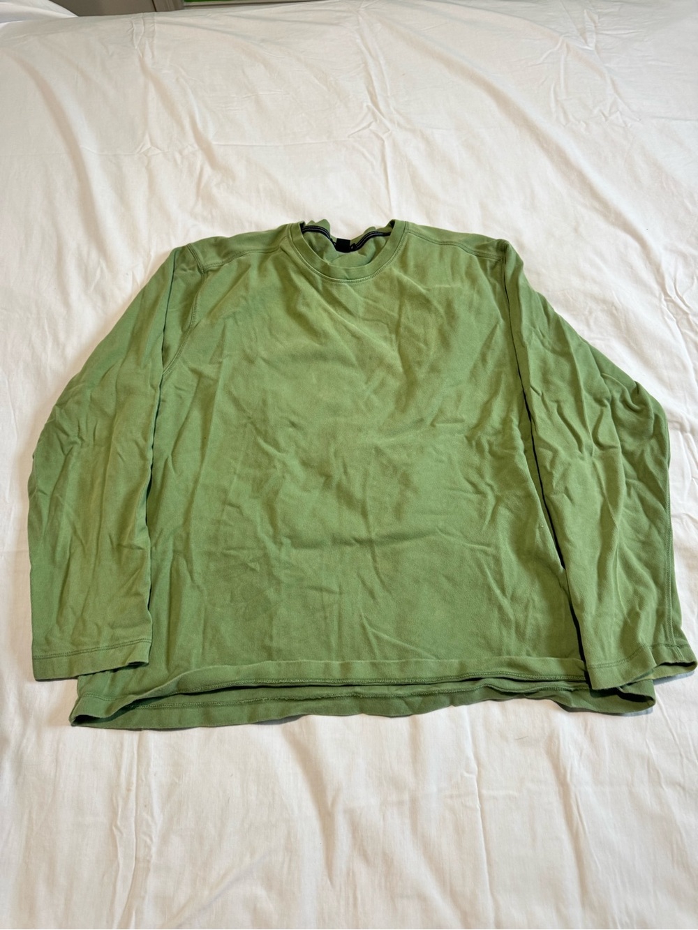 Vintage J. Crew Long-Sleeve Crewneck Shirt — Olive Green